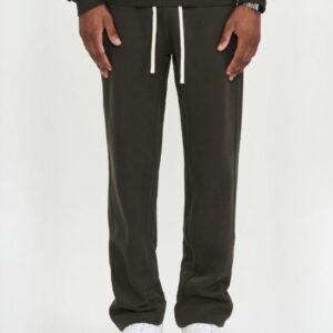 Men's Premium 350g Elastic Waist Drawstring Cuffed Sweatpants Dark Grey