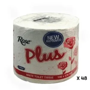 Rose Plus White Toilet Tissue x 48 pieces