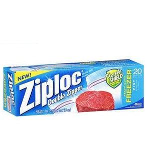 Ziploc Double Zipper Smart Zip Freezer Bag x20